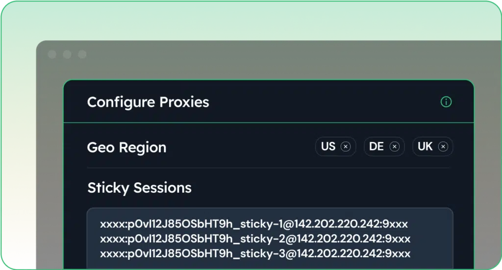  Option to create static sessions
